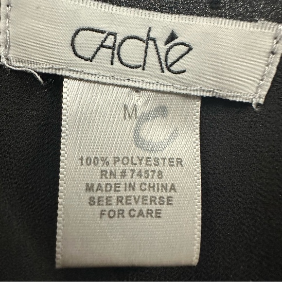 Cache Gold Jewelry Chain Spaghetti Strap Layered Sleeveless Cami Tank Blouse M - Picture 8 of 9